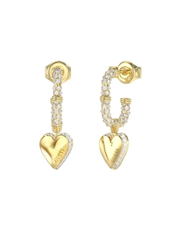 جس أقراط هوب مرصعة بالقلوب